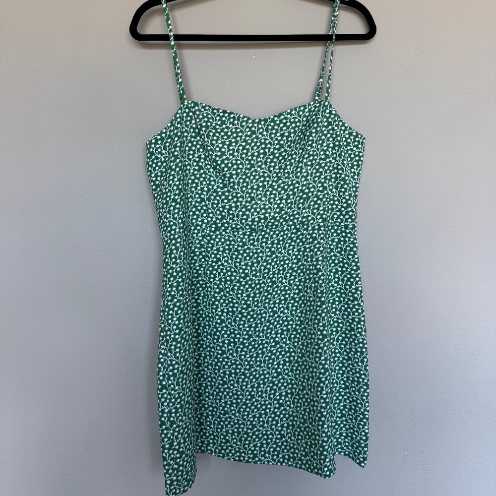 French Connection green and white flower dress